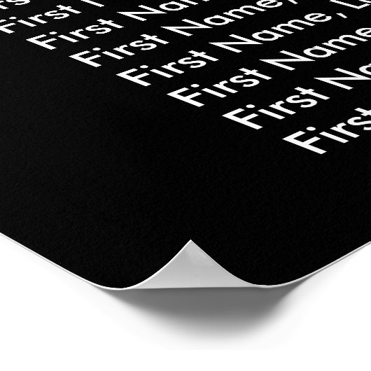 Black & Purple Ornaments Quinceanera Seating Chart ポスター (角)