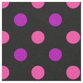 Black Purple Pink Polka Dots Pattern  ファブリック (クローズアップ)