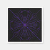 Black purple spider web Halloween pattern スタンダードカクテルナプキン (正面)
