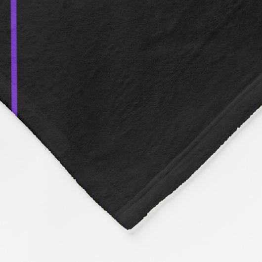 Black purple spider web Halloween pattern フリースブランケット (角)