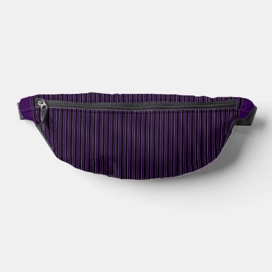 Black & Purple Stripe 2-Sided Print  ファニーパック (レイダウン)