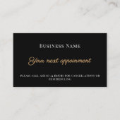 Black QR business customer client appointment card 割引カード (正面)