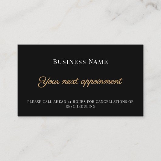 Black QR business customer client appointment card 割引カード (正面)