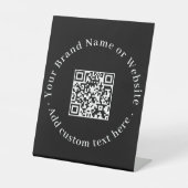 Black QR Code | モダンでスタイリッシュなビジネスウェブサイト 台座サイン (正面)