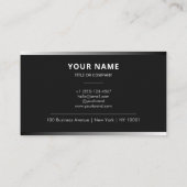 Black QR Code Business Card with Logo | Modern 名刺 (裏面)