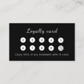 Black qr code business logo ロイヤリティカード (正面)