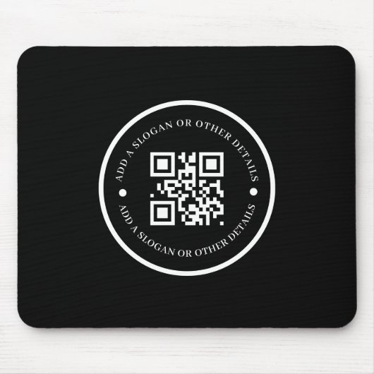 Black QR Code Company Promo mouse pad マウスパッド (正面)