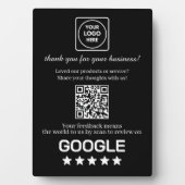 Black QR Code | Google Business Review Display フォトプラーク (正面)