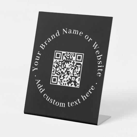 Black QR Code | Modern Stylish Business Website  台座サイン (正面)