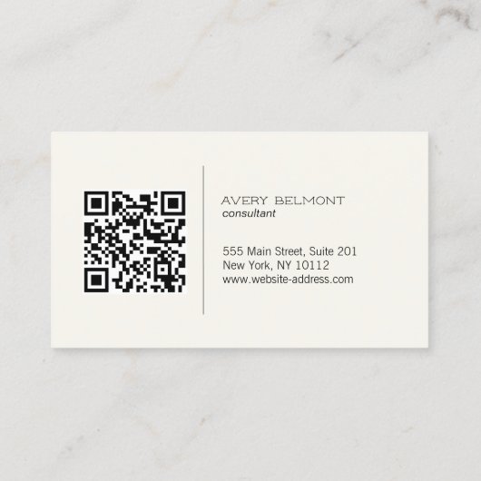 Black QR Code Professional 名刺 (裏面)