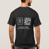 Black QR Logo Staff Work T-Shirt Tシャツ (裏面)