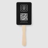 Black QR | Professional Business Logo Design ハンドファン (裏面)
