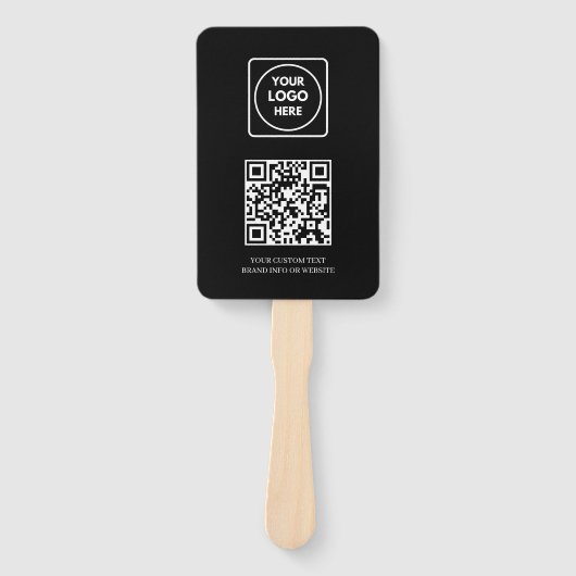 Black QR | Professional Business Logo Design ハンドファン (正面)