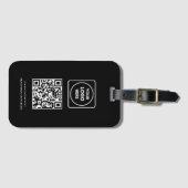 Black QR | Professional Business Logo ID ラゲッジタグ (正面横)