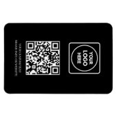 Black QR | Professional Modern Business Logo マグネット (横)