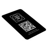 Black QR | Professional Modern Business Logo マグネット (右側)