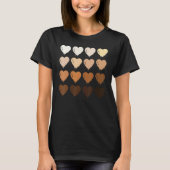 Black Queen Afro Melanin Shades Love African Ameri Tシャツ (正面)