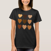 Black Queen Afro Melanin Shades Love African Ameri Tシャツ (正面)