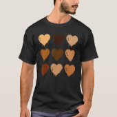 Black Queen Afro Melanin Shades Love African Ameri Tシャツ (正面)