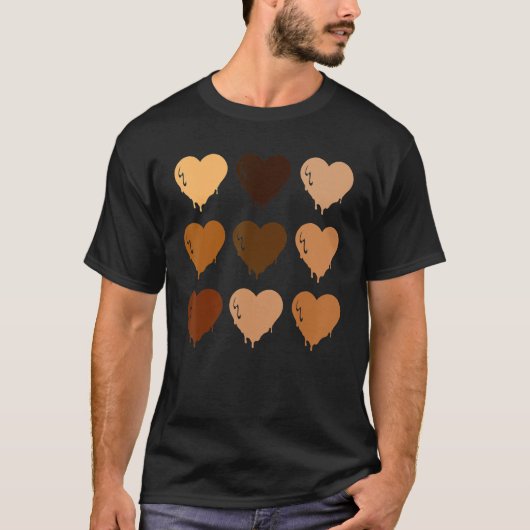 Black Queen Afro Melanin Shades Love African Ameri Tシャツ (正面)
