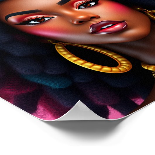 Black queen, afrocentric, blacknificent, woman, me ポスター (角)