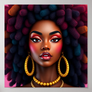 Black queen, afrocentric, blacknificent, woman, me ポスター