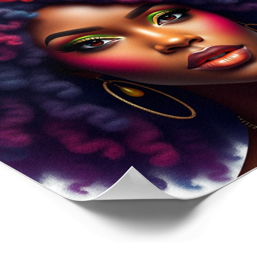 Black queen, afrocentric, blacknificent, woman, me ポスター (角)