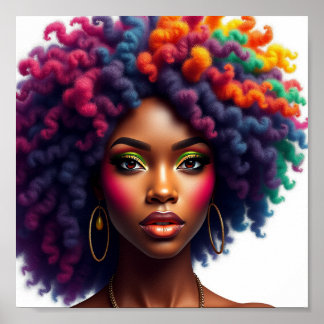 Black queen, afrocentric, blacknificent, woman, me ポスター