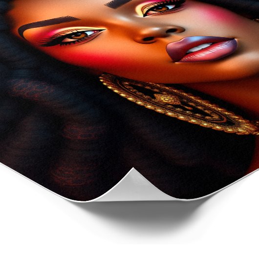 Black queen, afrocentric, blacknificent, woman, me ポスター (角)