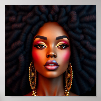 Black queen, afrocentric, blacknificent, woman, me ポスター