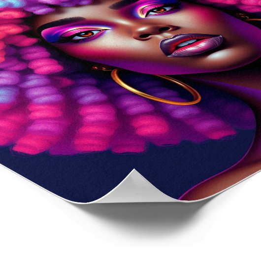 Black queen, afrocentric, blacknificent, woman, me ポスター (角)