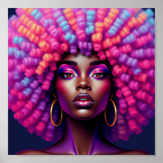 Black queen, afrocentric, blacknificent, woman, me ポスター