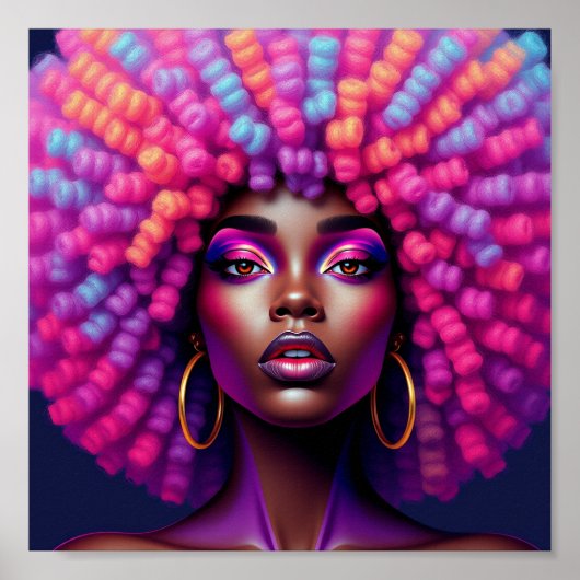 Black queen, afrocentric, blacknificent, woman, me ポスター (正面)