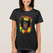 Black Queen Dripping BHM Pride Afro American Woman Tシャツ (正面)