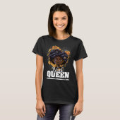 Black Queen For Proud African American Black Histo Tシャツ (正面フル)