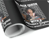 Black Queen Masters Degree Graduation Educated  ラッピングペーパー (ロールコーナー)