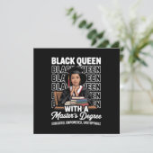 Black Queen Masters Degree Graduation Educated  招待状 (スタンド正面)