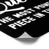 Black Queen Most Powerful Piece In The Game Chess ポスター (角)