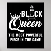 Black Queen Most Powerful Piece In The Game Chess ポスター (正面)