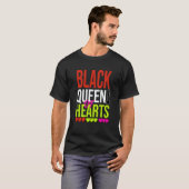 Black Queen of Hearts Valentines Day 2023 Womans C Tシャツ (正面フル)