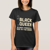 Black Queen Powerful Chess African American Woman Tシャツ (正面)