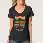 Black Queen The Most Powerful Piece Black History  Tシャツ (正面)