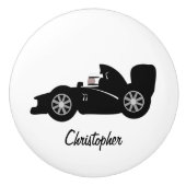 Black Racing Car Design セラミックノブ (正面)