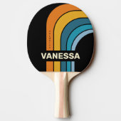 Black Rainbow Arch with Name 卓球ラケット (裏面)
