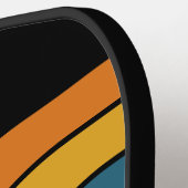 Black Rainbow Arch with Name & Initial ピックルボールラケット (左詳細)