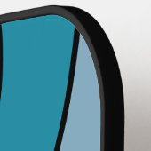 Black Rainbow Circle Stripe with Name ピックルボールラケット (左詳細)