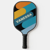 Black Rainbow Fusion with Name ピックルボールラケット (裏面)