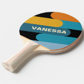 Black Rainbow Fusion with Name 卓球ラケット (正面アングル)