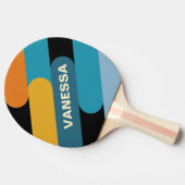 Black Rainbow Fusion with Name 卓球ラケット (横)