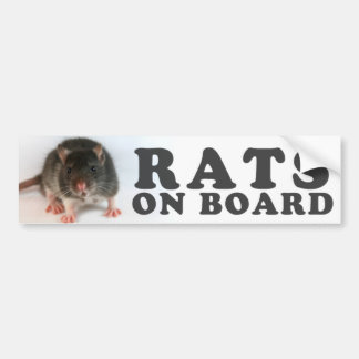 (Black) Rats on board バンパーステッカー